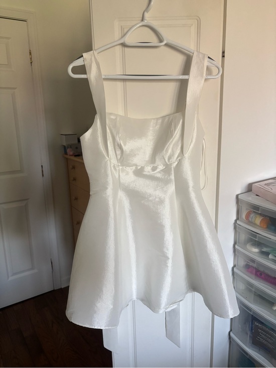 Lena Dresses & Skirts - Lena White Satin Mini Dress